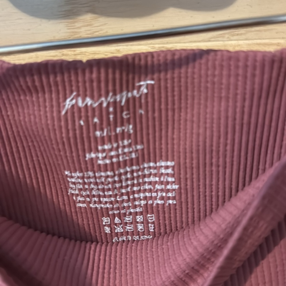 Free People High-Waisted Ribbed Leggings - Rust - Picture 4 of 5